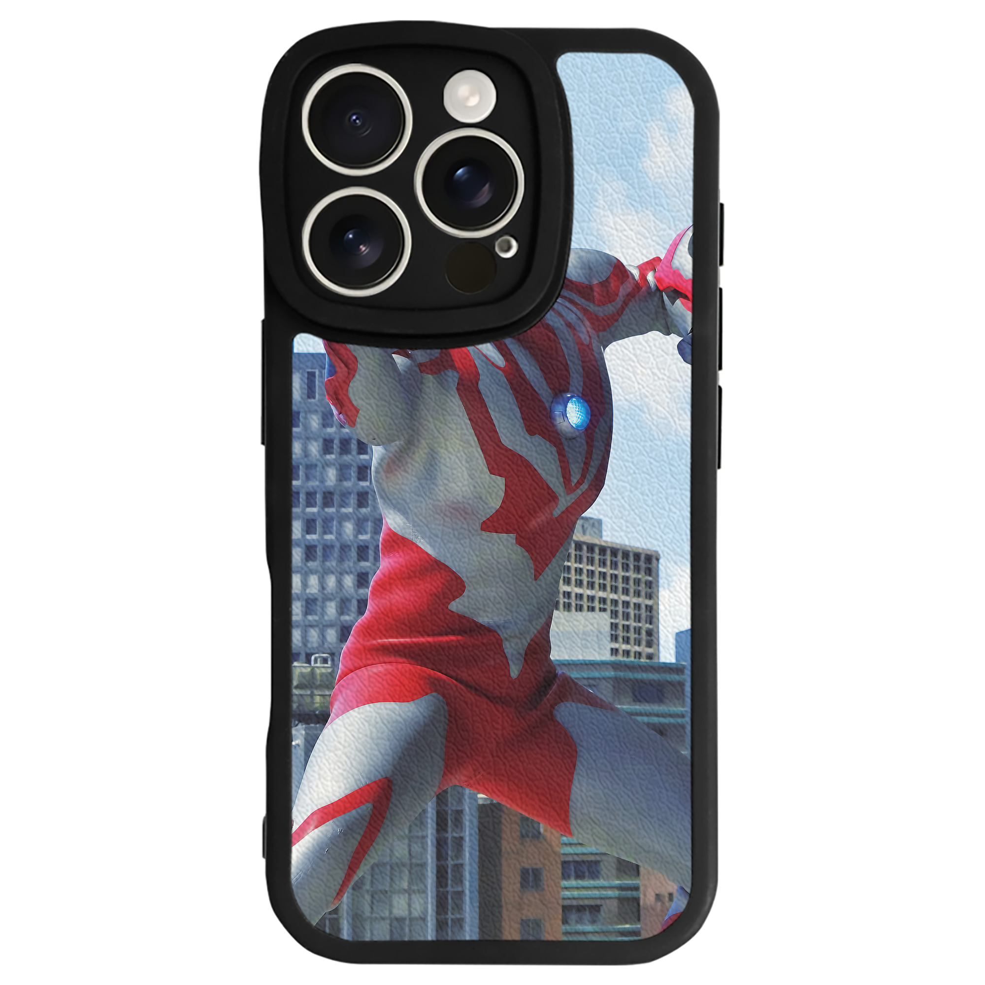 （画像用） ウルトラマン Ultraman 【iPhone 16シリーズ対応】シリコンスマホケース（レザー調） 材質：シリコン